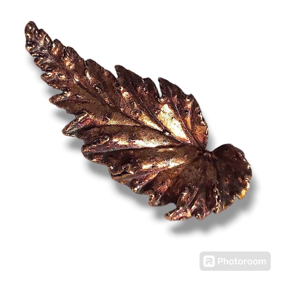 Vintage Flora Danica Denmark Leaf Pin Brooch